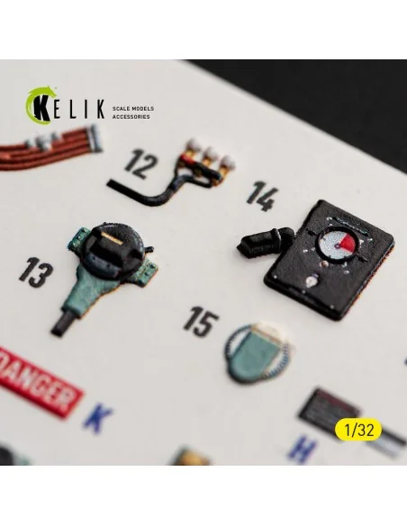 Spitfire Mk.IIa - interior 3D decals for Revell, 1/32 - Kelik K32060