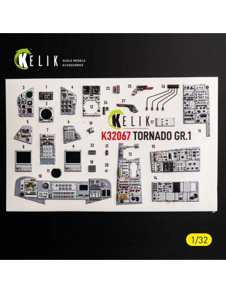 TORNADO GR.1 - interior 3D decals for Revell, 1/32 - Kelik K32067
