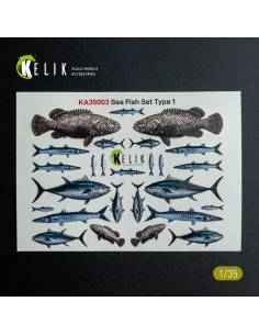 [NO_DESC] Sea Fish set Type 1 - 3D Decal for dioramas, 1/35 - Kelik...