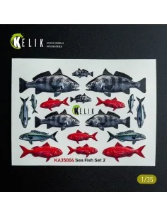 [NO_DESC] Sea Fish set Type 2 - 3D Decal for dioramas, 1/35 - Kelik...