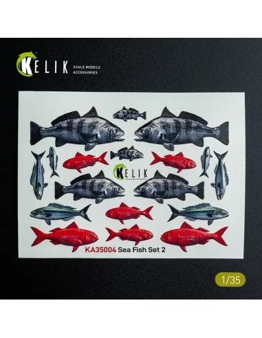 [NO_DESC] Sea Fish set Type 2 - 3D Decal for dioramas, 1/35 - Kelik...