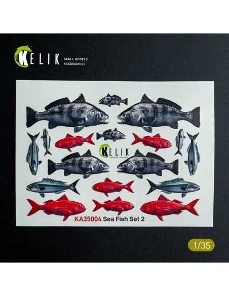 Sea Fish set Type 2 - 3D Decal for dioramas, 1/35 - Kelik KA35004