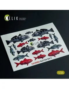 Sea Fish set Type 2 - 3D Decal for dioramas, 1/35 - Kelik KA35004 2