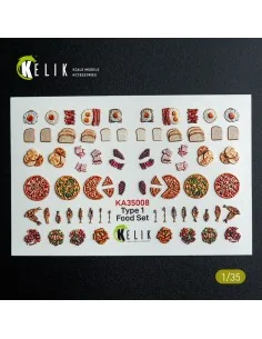 Food Set Type 1 - 3D Decal for dioramas, 1/35 - Kelik KA35008
