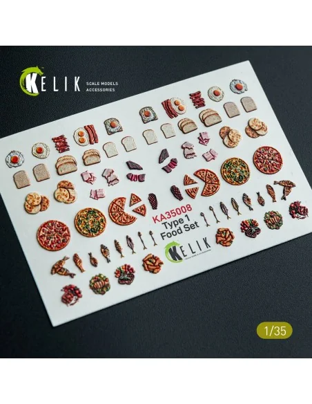 Food Set Type 1 - 3D Decal for dioramas, 1/35 - Kelik KA35008