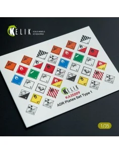 ADR Plates Set Type 1 - Decal for models, 1/35 - Kelik KA35009 2