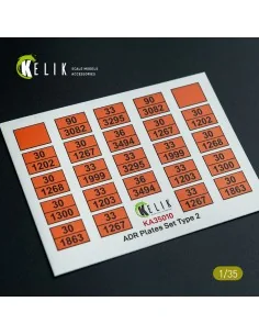 ADR Plates Set Type 2 - Decal for models, 1/35 - Kelik KA35010 2