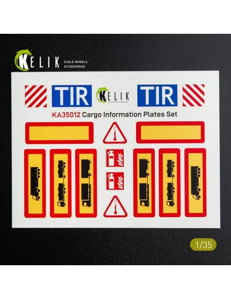 Cargo Information plates set 1 - Decal for models, 1/35 - Kelik KA3...