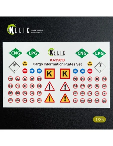 Cargo Information plates set 2 - Decal for models, 1/35 - Kelik KA3...