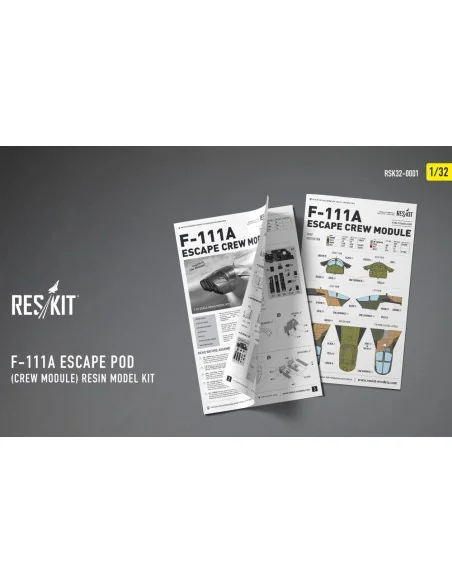 F-111A Escape Pod (Crew Module) resin model kit, 1/32 - ResKit Mode...