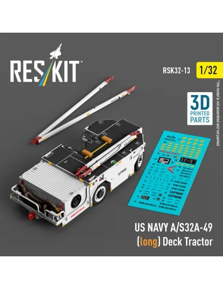 US NAVY A/S32A-49 (long) Deck Tractor (3D Printed model kit), 1/32 ...