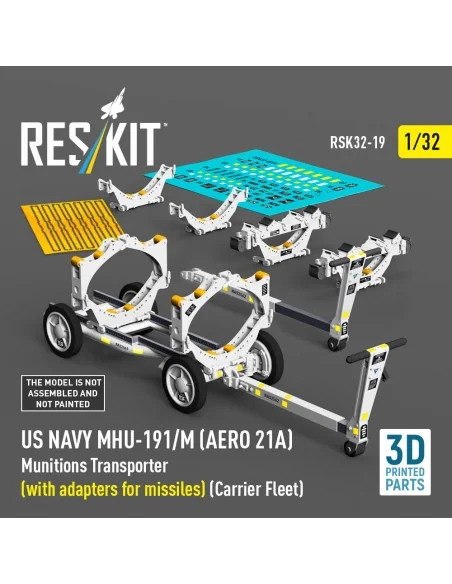 US NAVY MHU-191/M (AERO 21A) Munitions Transporter (with adapters f...