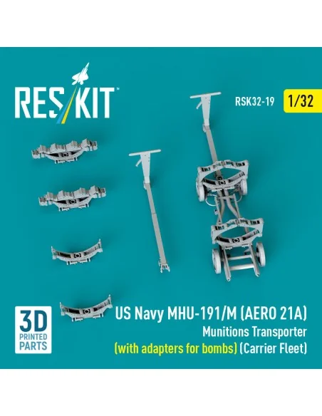 US NAVY MHU-191/M (AERO 21A) Munitions Transporter (with adapters f...