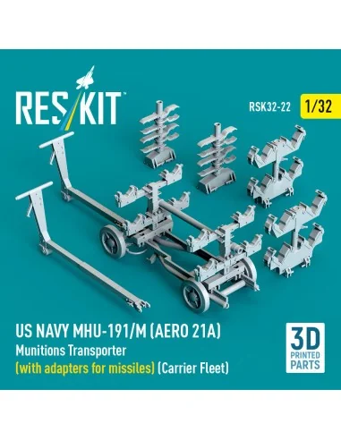 US NAVY MHU-191/M (AERO 21A) Munitions Transporter (with adapters f...