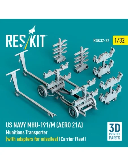US NAVY MHU-191/M (AERO 21A) Munitions Transporter (with adapters f...