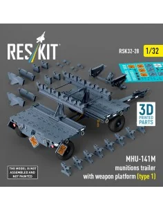 MHU-141M munitions trailer with weapon platform (type 1) (3D Printe...