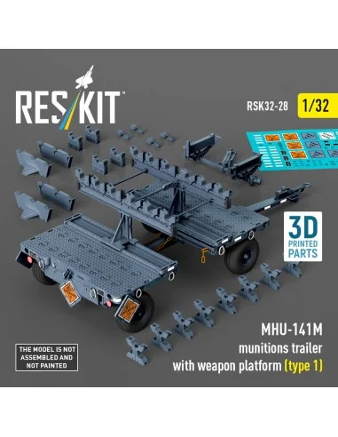 MHU-141M munitions trailer with weapon platform (type 1) (3D Printe...