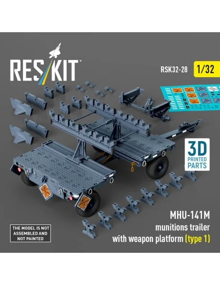 MHU-141M munitions trailer with weapon platform (type 1) (3D Printe...