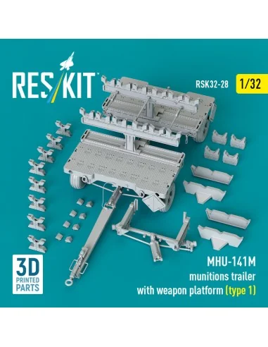 MHU-141M munitions trailer with weapon platform (type 1) (3D Printe...