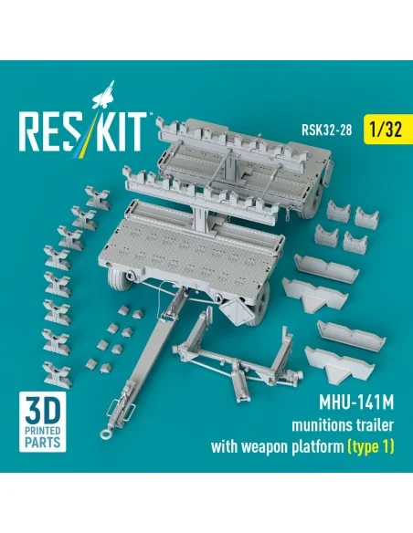 MHU-141M munitions trailer with weapon platform (type 1) (3D Printe...