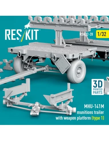 MHU-141M munitions trailer with weapon platform (type 1) (3D Printe...