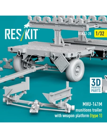 MHU-141M munitions trailer with weapon platform (type 1) (3D Printe...