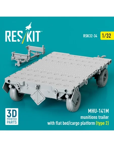 MHU-141M munitions trailer with flat bed/cargo platform (type 2) (3...