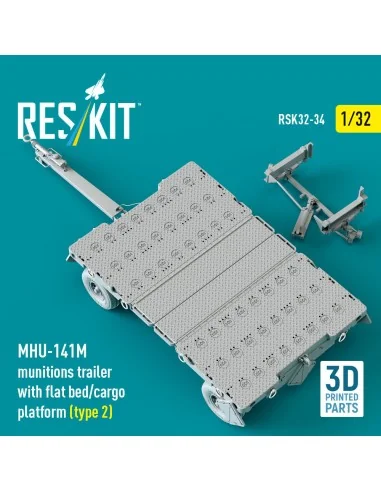 MHU-141M munitions trailer with flat bed/cargo platform (type 2) (3...