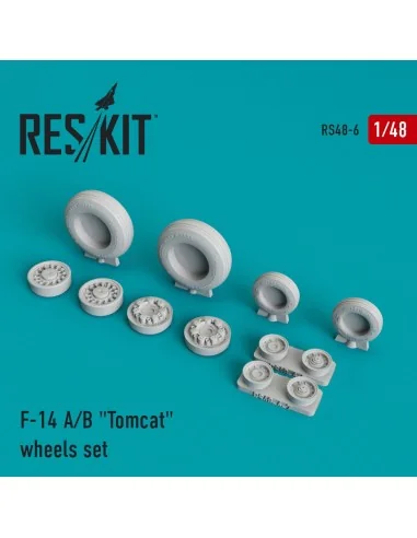 F-14 (A, B) Tomcat (weighted) wheels set, 1/48 - ResKit Models RS48...