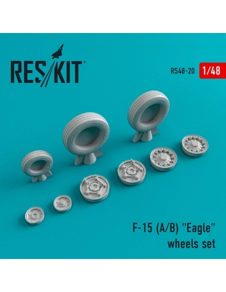 F-15 (A, B) Eagle (weighted) wheels set, 1/48 - ResKit Models RS48-...