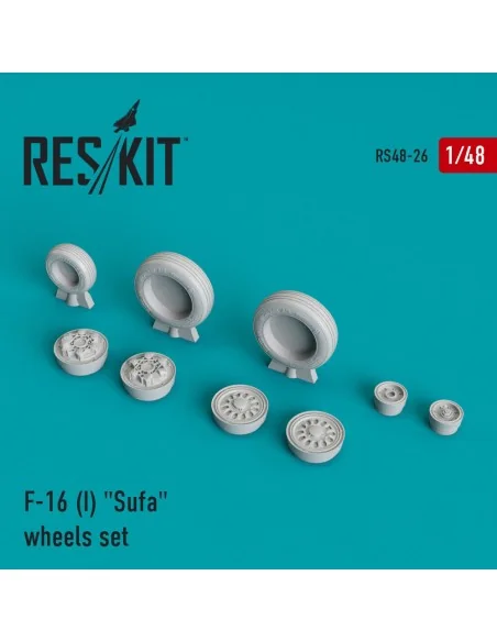 F-16I Sufa (weighted) wheels set, 1/48 - ResKit Models RS48-0026