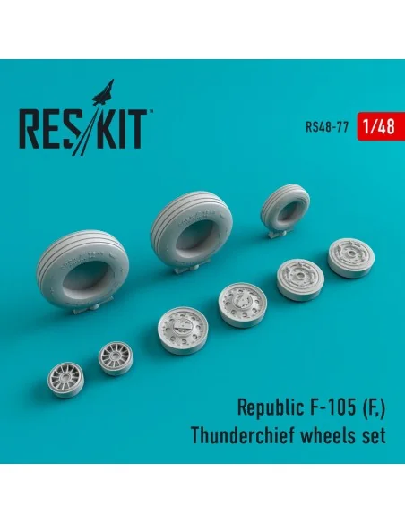 F-105F Thunderchief wheels set, 1/48 - ResKit Models RS48-0077