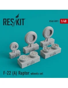 [NO_DESC] F-22A Raptor wheels set, 1/48 - ResKit Models RS48-0091
