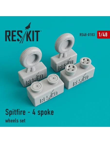 Spitfire (4 spoke) wheels set, 1/48 - ResKit Models RS48-0103