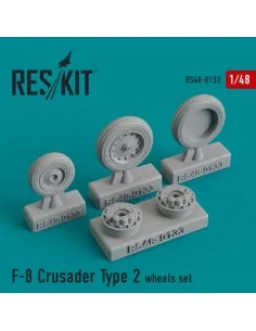 F-8 Crusader type 2 (weighted) wheels set, 1/48 - ResKit Models RS4...