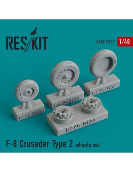 F-8 Crusader type 2 (weighted) wheels set, 1/48 - ResKit Models RS4...