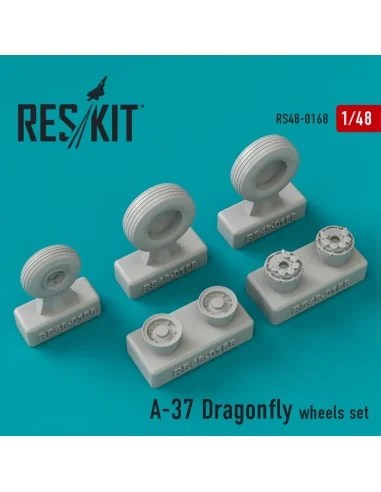 A-37 Dragonfly wheels set, 1/48 - ResKit Models RS48-0168