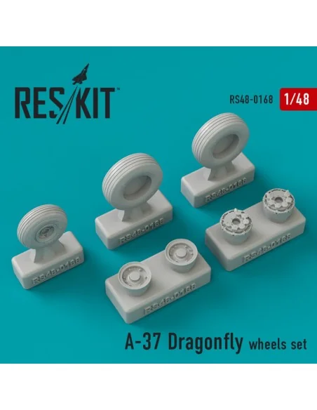 A-37 Dragonfly wheels set, 1/48 - ResKit Models RS48-0168
