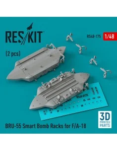 BRU-55 Smart Bomb Racks for F/A-18 (2 pcs) (3D Printed), 1/48 - Res...