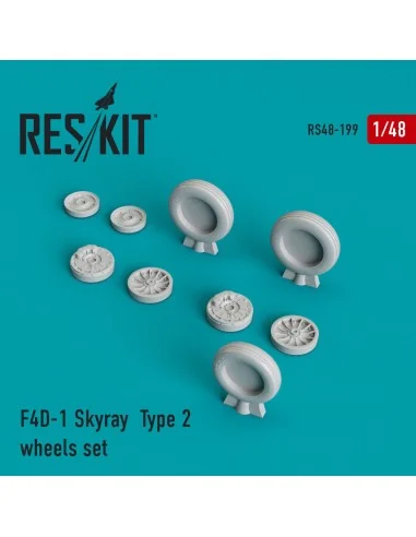 F4D-1 Skyray type 2 wheels set, 1/48 - ResKit Models RS48-0199