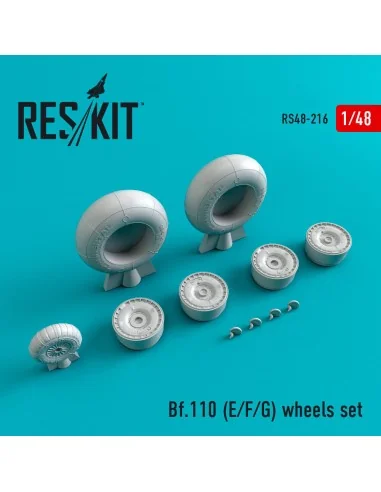 Bf.110 (E, F, G) wheels set, 1/48 - ResKit Models RS48-0216