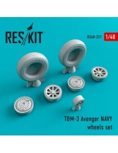 TBM-3 Avenger NAVY wheels set, 1/48 - ResKit Models RS48-0231
