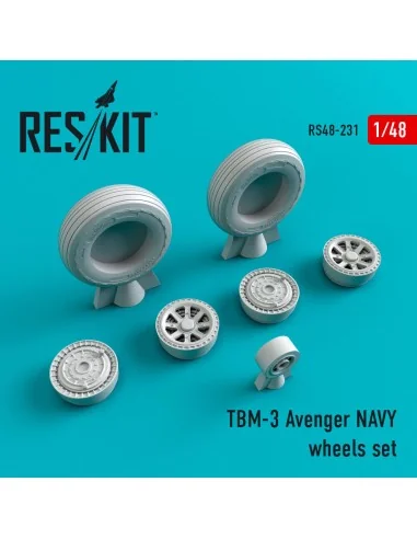 [NO_DESC] TBM-3 Avenger NAVY wheels set, 1/48 - ResKit Models RS48-...