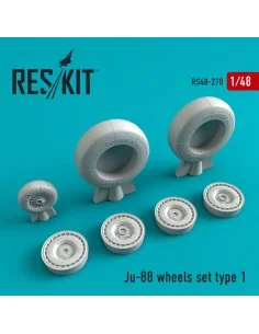 [NO_DESC] Ju-88 wheels set type 1, 1/48 - ResKit Models RS48-0270