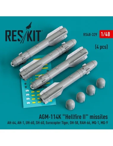 AGM-114K Hellfire II missiles (4 pcs) (AH-64, AH-1, UH-60, SH-60, E...