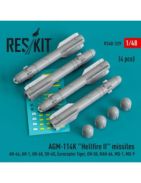 AGM-114K Hellfire II missiles (4 pcs) (AH-64, AH-1, UH-60, SH-60, E...