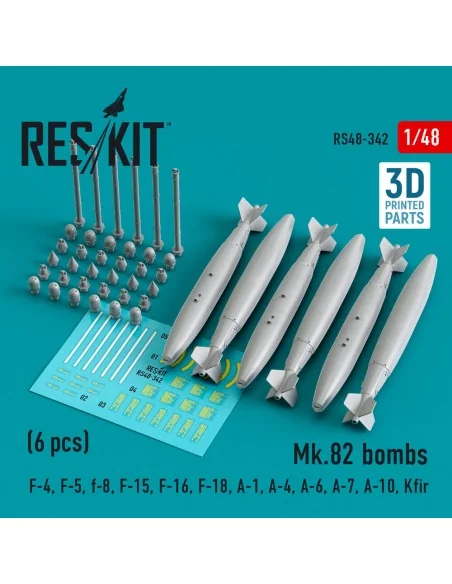 Mk.82 bombs (6 pcs) (F-4, F-5, F-8, F-15, F-16, F-18, A-1, A-4, A-6...