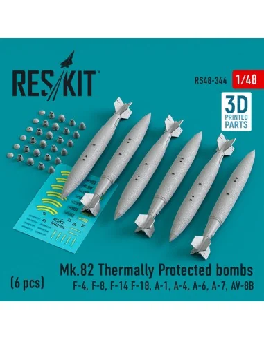 Mk.82 thermally protected bombs (6 pcs) (F-4, F-8, F-14 F-18, A-1, ...