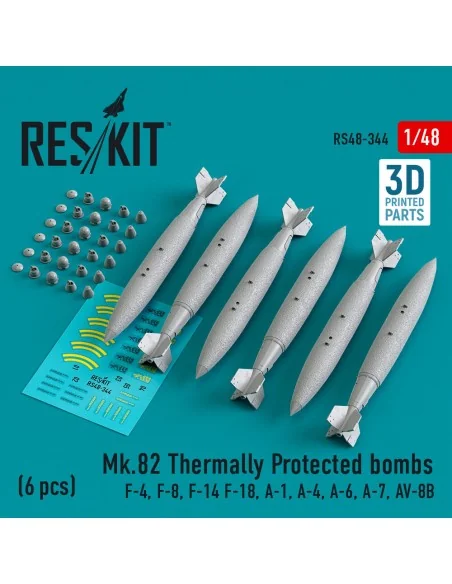 Mk.82 thermally protected bombs (6 pcs) (F-4, F-8, F-14 F-18, A-1, ...