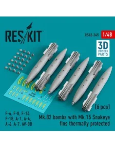 Mk.82 bombs with Mk.15 Snakeye fins thermally protected (6 pcs) (F-...